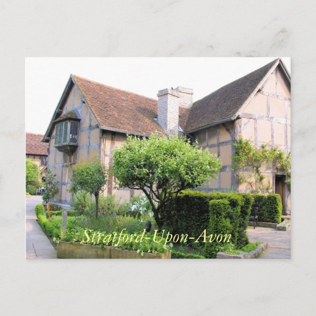 Carte postale Stratford UK, lieu de naissance de S (Devant)