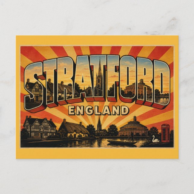 Carte Postale Stratford-upon-Avon Angleterre Shakespeare (Devant)