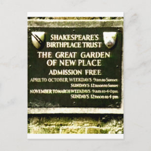 Carte Postale Stratford-upon-Avon Shakespeare's Birth Gibney