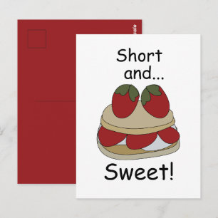 Carte Postale Strawberry Shortcake Courte et douce citation drôl