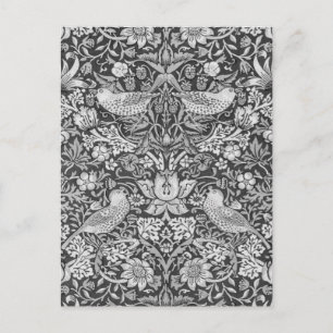 Carte Postale Strawberry Thief Grey, William Morris