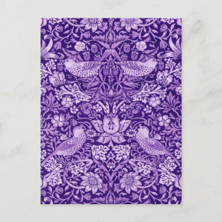 Carte Postale Strawberry Thief Purple, William Morris