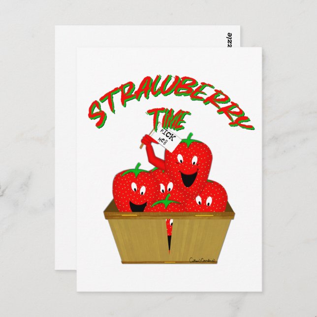 Carte Postale Strawberry Time ! (Devant / Derrière)