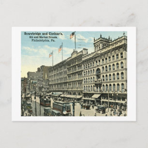 Carte Postale Strawbridge & Clothiers, Philadelphie 1919 Vintage