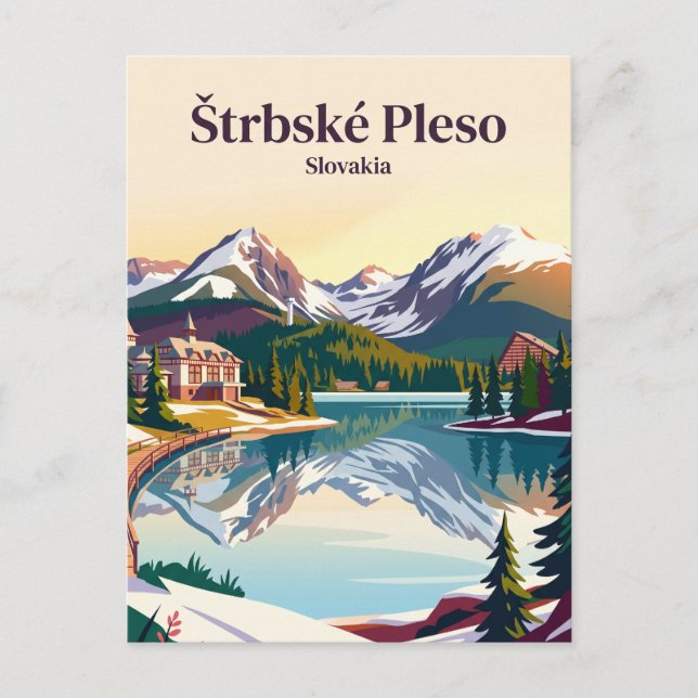 Carte Postale Štrbské Pleso Slovaquie (Devant)