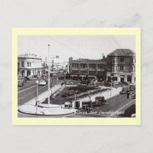 Carte Postale Street Scene, San Leandro, Californie Vintage