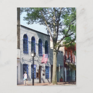 Carte Postale Street with American Flag Alexandria VA