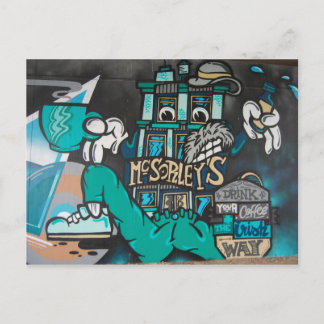 Carte Postale Streetart : Graffiti irlandais drôle