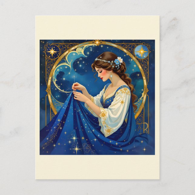 Carte Postale Stress Céleste - Odeur à coudre - Cadeau à coudre (Devant)