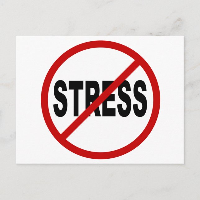 Carte Postale Stress haineux/Pas de stress autorisé Signal (Devant)