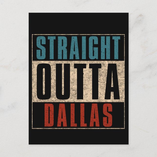 Carte Postale Stright Outta Dallas Texas TX USA (Devant)
