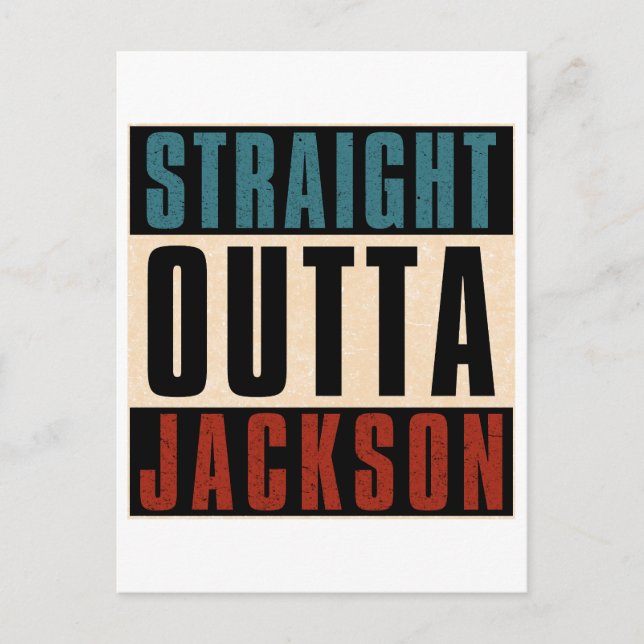 Carte Postale Stright Outta Jackson Mississippi MS (Devant)