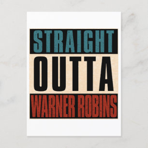Carte Postale Stright Outta Warner Robins Géorgie GA
