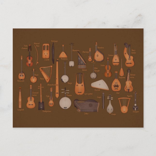 Carte Postale String Musical Instruments (Devant)