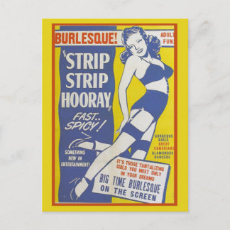 Carte Postale Strip Tease Girls show Postcard