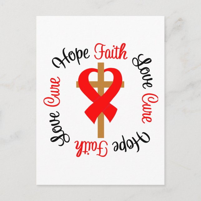 Carte Postale Stroke Faith Hope Love Cross (Devant)