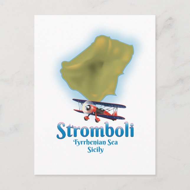 Carte Postale Stromboli, Mer Tyrrhénienne, Sicile (Devant)
