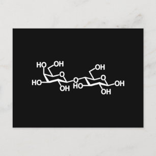 Carte Postale Structure de lactose de lait