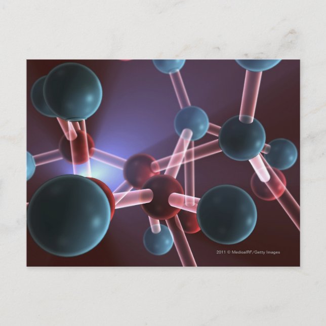 Carte Postale Structure moléculaire de la caféine (Devant)