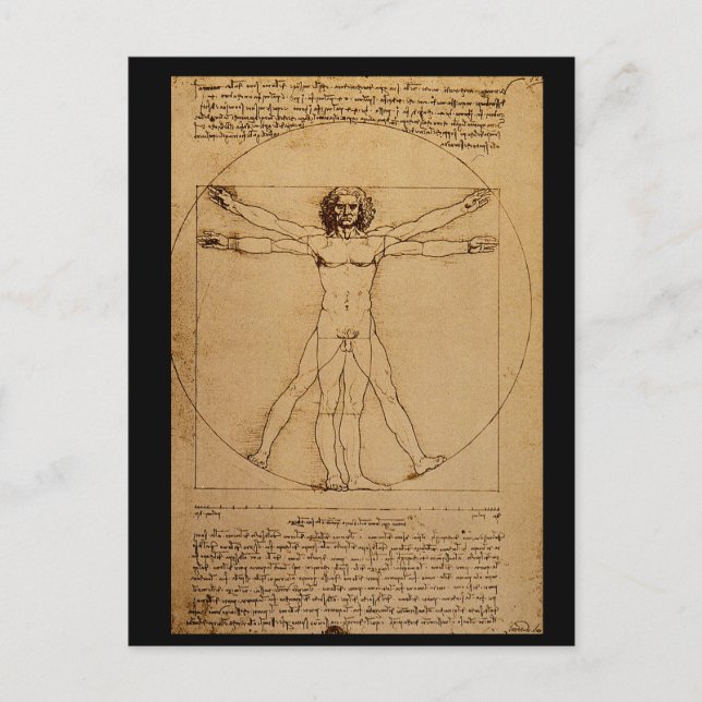 Carte Postale Studio del Corpo Umano_Studies des maîtres (Devant)