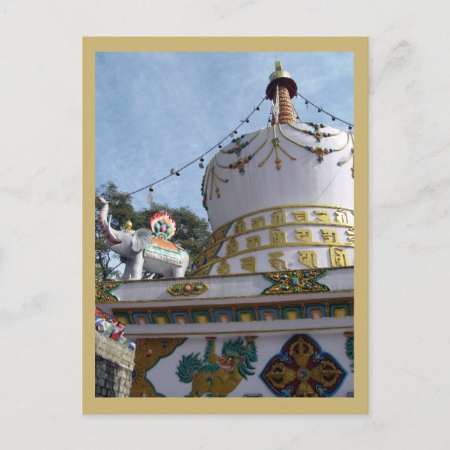 Carte Postale Stupa Dalai Lama Temple Dharamsala Inde (Devant)