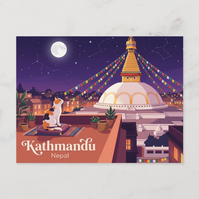 Carte Postale Stupa de Boudhanath Népal (Devant)