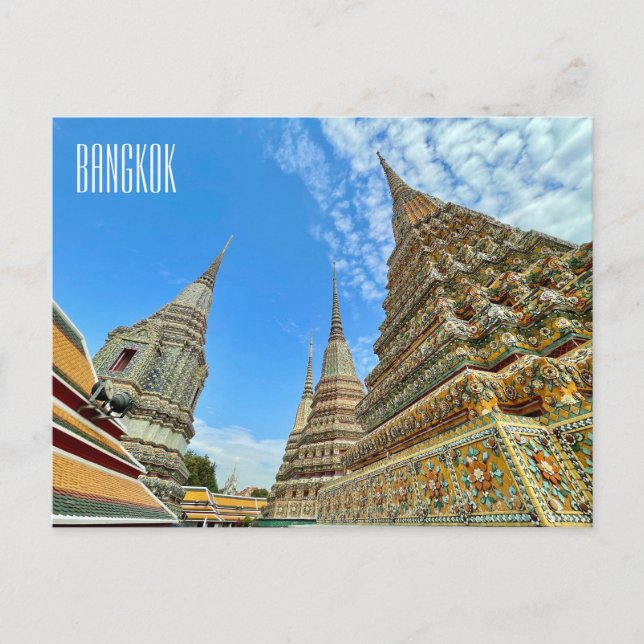 Carte Postale stupas de Bangkok wat pho (Devant)