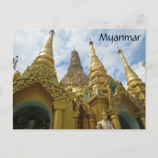 Carte Postale stupas Shwedagon Myanmar (Devant)