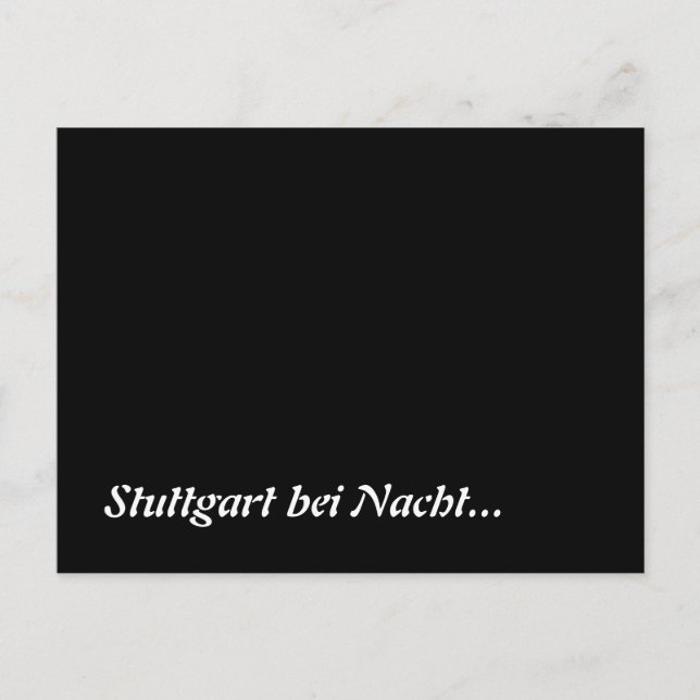 Carte Postale Stuttgart bei Nacht (Devant)