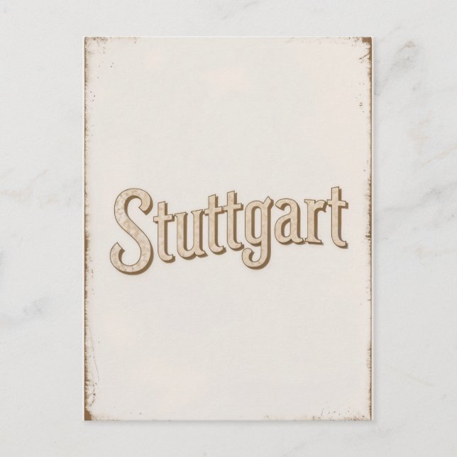 Carte Postale Stuttgart Vintage (Devant)
