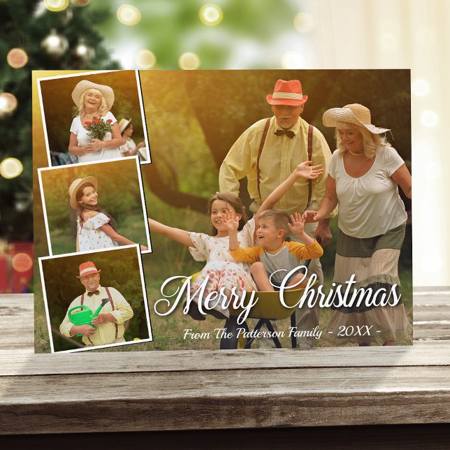 Carte Postale Style 4 Photo Joyeux Noël (Créateur téléchargé)