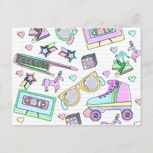 Carte Postale Style de coloriage des huit superbes