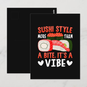Carte Postale Style de sushi plus qu'une bouchée