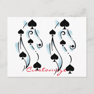 Carte Postale Style de tatouage de Black Spins Thunder_Cove