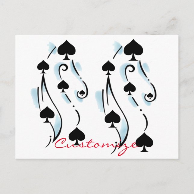 Carte Postale Style de tatouage de Black Spins Thunder_Cove (Devant)