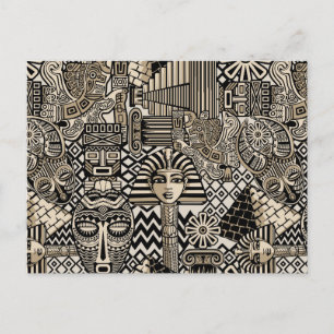 Carte Postale Style de tatouage symboles historiques anciens