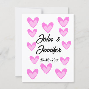 Carte Postale style de texte simple et blanc mariage