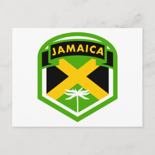 Carte Postale Style du logo du drapeau jamaïcain