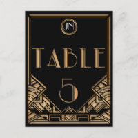 Style Gatsby Art déco d'or noir Tableau Numéro 5