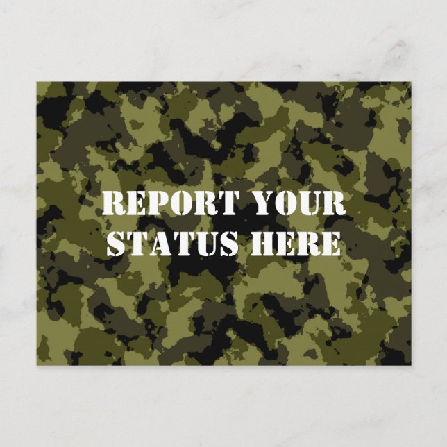Carte Postale Style militaire camouflage (Devant)