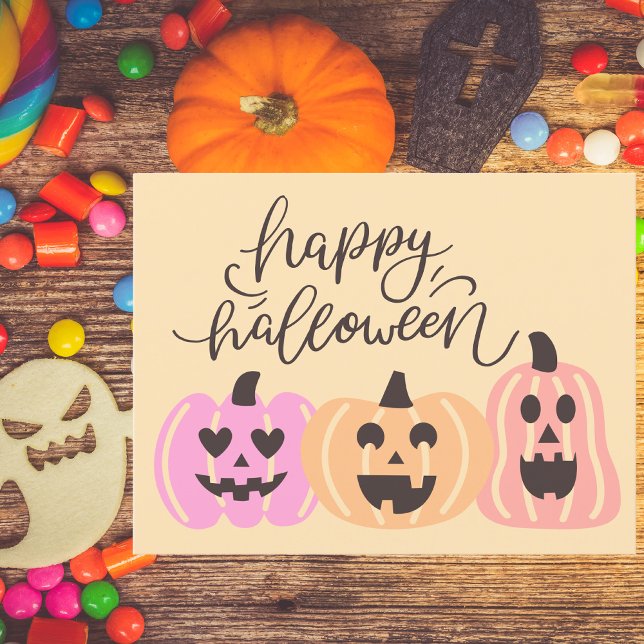 Carte Postale Style moderne Happy Halloween Typographie (Créateur téléchargé)