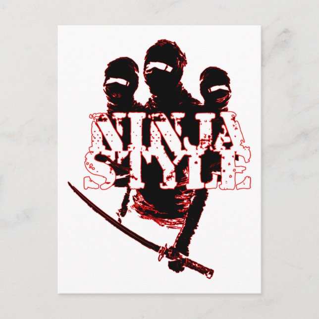 CARTE POSTALE STYLE NINJA : (Devant)