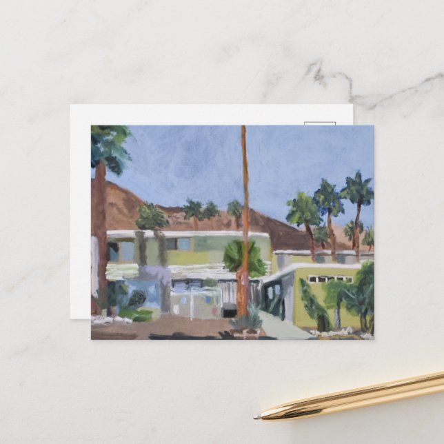 Carte Postale Style Palm Springs (Devant/Arrière en situation)