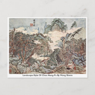 Carte Postale Style Paysage De Chao Meng-Fu Par Wang Sh � min