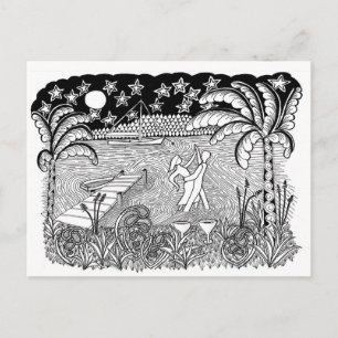 Carte Postale Style Plage Dancing