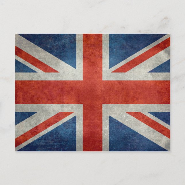 Carte postale style rétro du drapeau britannique U (Devant)