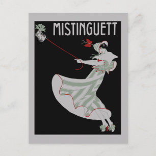 Carte Postale Style rétro français des années 1920 Mistinguett 2