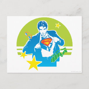 Carte Postale Style Superman 80's