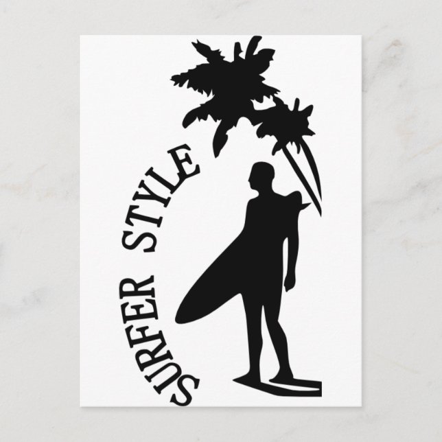 Carte Postale Style Surfer (Devant)