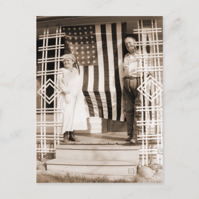 Carte Postale Style Vintage du 4 juillet (Devant)